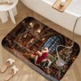thumbnail image 3 of 1pc Santa Claus in a Cozy Absorbent Non-Slip Bathroom Thickened Flannel Rug Decor,Soft,Quick Drying,Suitable For Indoor/outdoor Use,Bathrooms,Bedrooms,Kitchens,Terrace,Laundry Rooms,16"x24", 3 of 9