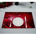 thumbnail image 1 of EREHome Roses Coeurs bouquetValentine'S Day Set Table Mat Tasse Tapis 12x18 Pouces, Ensemble de 2, 1 of 2