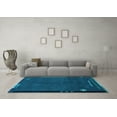 thumbnail image 3 of Ahgly Company Indoor Square Abstract Light Blue Modern Area Rugs, 4' Square, 3 of 4