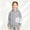 Gray, variant on Girls Classic Long Sleeve Zip Up Hoodie, Kids Lightweight Hooded Jacket, Size 4-18