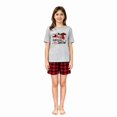 thumbnail image 5 of LuLiaMenton Matching Family Christmas Pajamas Dachshund Snow Plaid Short Sleeve Shorts Set, 5 of 7