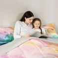 thumbnail image 5 of Feelyou Luxury Abstract Ombre Bedding Comforter Set, Modern Art Stripes Twin Comforter Sets, Chic Marbling Stripes Reversible Bedding Set, Ultra Soft Bedroom Decor, 2-Piece, 5 of 8