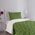 thumbnail image 5 of Ambesonne Sage Quilted Bedspread Set 2 Pcs, Mandala Geometrical Floral, Twin Size, Fern Green Olive Green, 5 of 6