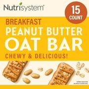 Nutrisystem Peanut Butter Oat Bars, Chewy Breakfast Bars, 15 Ct