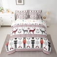 thumbnail image 2 of Castle Fairy Animal Deer 7-Piece Queen Teens’ Christmas Nutcracker Winter Snowflake Lightweight Bedding Set, 2 of 8