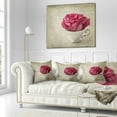 thumbnail image 2 of Designart Red Rose in Cup Photography - Floral Throw Pillow - 18x18, 2 of 4