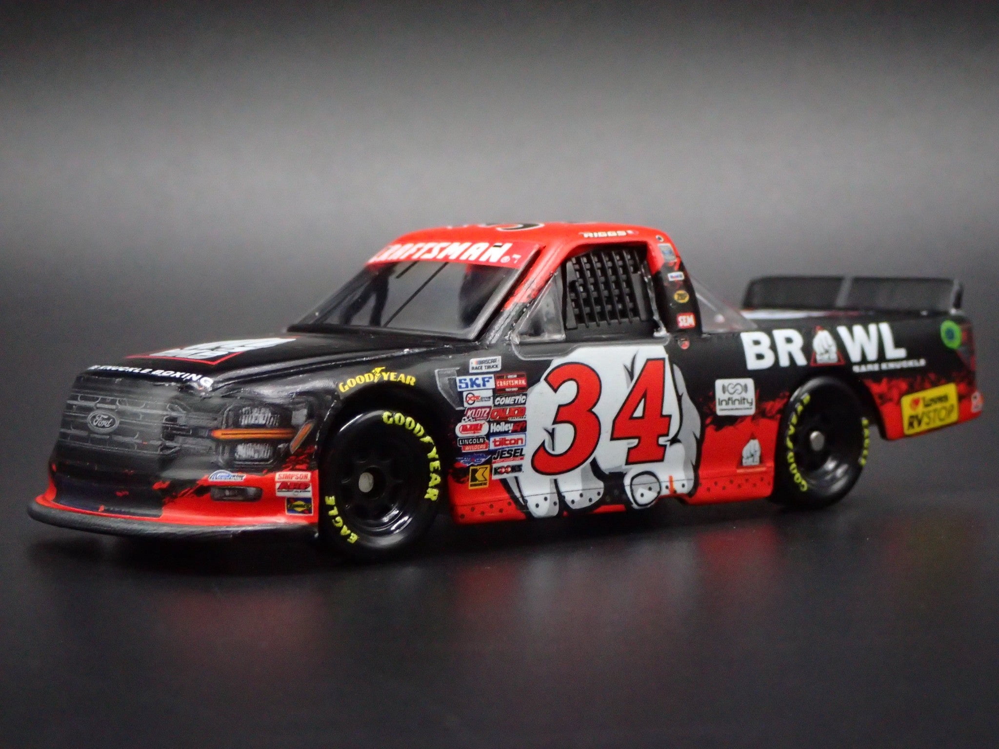 Open Box 2025 FORD F150 #34 LAYNE RIGGS BARE KNUCKLE BOXING NASCAR ...