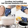 thumbnail image 3 of Skull blue crystal flower Oven Mitts Heat Resistant - Soft Lining Silicone Mini Oven Mitts with HangingLoop, Kitchen Oven Gloves Heat Resistant 500℉ for Cooking Baking Microwave, 3 of 7