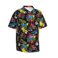 thumbnail image 2 of Haiem Monster Car Printed Hawaiian Shirt for Men - Men’s Casual Beach Summer Shirts - Stretch Fabric with Modern Fit-Large, 2 of 9