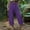Purple, variant on CLOISE Lounge Cropped Pants Women with Pockets Drawstring Mid Waist Joggers Pants Elastic Waist Solid Baggy Travel Vacation Outfits Gray S