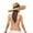 Khaki, variant on Women Summer Wide Brim Straw Hat Beach Foldable Floppy Sun Cap UPF 50+ Travel Packable Sun Hat for Outdoor Activities