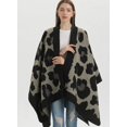 thumbnail image 2 of ZhangBaoLin Women Shawl Wrap Cardigan Poncho Cape Open Front Long Sweater Coat Winter Fall Wool Blanket, 2 of 7