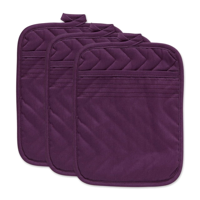 Juego de soportes para ollas DII de algodón acolchado resistente al calor, 7 x 9 cm, 3 unidades
