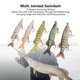 thumbnail image 3 of Swimbait de Múltiples Articulaciones, Movimiento de Natación en Forma de S 5 Pezas de Pesca de Natación para Pesca de Agua Salada, 3 of 7