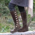 thumbnail image 2 of Mepaouo Women Knee High Boots Round Toe Buckles Riding Boots Recovery Comfy Western Boots, 2 of 6