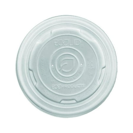 Eco-Products EcoLid Clear Compostable Lid for Disposable Soup Bowl Container, EcoLid for 8-10 oz, Case of 1000