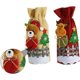thumbnail image 2 of Juego de 2 fundas de lino para botellas de vino de Navidad con diseño de oso y ciervo, para decoración de botellas de vino de Navidad, decoración de mesa de Navidad, 2 of 5