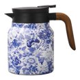 thumbnail image 3 of 1000 ml Patrón floral Tetera de acero inoxidable Mini Cafetería Hot Hot Infusor Separación de té Botella de agua para bebidas calientes, 3 of 9
