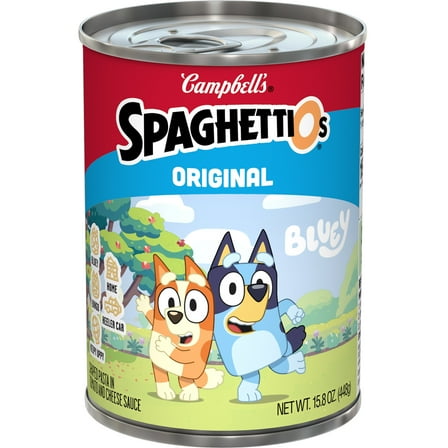 SpaghettiOs Original Bluey Shapes Canned Pasta, 15.8 oz Can