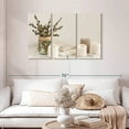 thumbnail image 2 of Elephant Stock Zen Bathroom Wall Art - Horizontal Multi Panel Canvas - Living Room Wall Decor - Wellness Multi Panel - White And Gray Decor - 45" x 28", 2 of 8