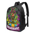 thumbnail image 1 of Mochila de viaje para portátil Five Nights at Freddy's Light Flight, antirrobo con puerto de carga USB, mochila universitaria, gran capacidad para el trabajo, color negro, 17 pulgadas, 1 of 8