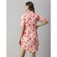 thumbnail image 3 of Moomaya Womens Printed Dress, Elbow Sleeves Buttoned Down Collared Knee Length Dress, 3 of 8
