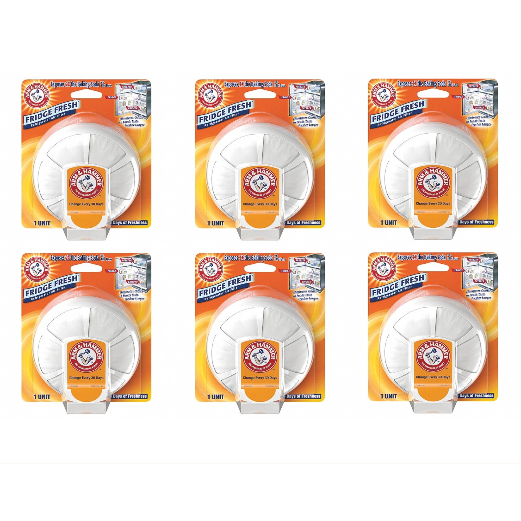 Arm and Hammer Fridge Fresh Baking Soda Disc - Pack of 6