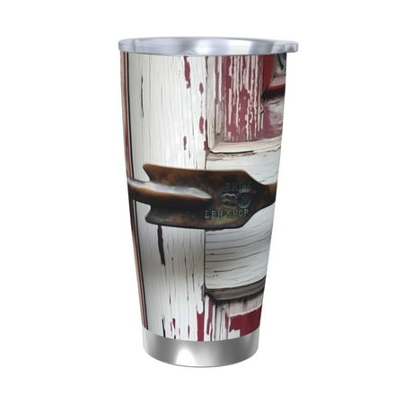 

Qekee Rustic Door Handle Closeup Print 20OZ Car Cup Stainless Steel Vacuum Insulated Tumbler Tumbler Cup With Lid And Straw Travel Coffee Mug-Without Straw