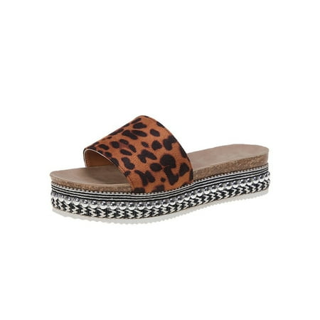 

Zodanni Ladies Nonslip Slip On Slides Womens Indoor&Outdoor Fashion Lightweight Platform Sandal