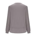 thumbnail image 4 of Kaemgyyd Long Sleeve Shirts for Women Loose Fit Fall Casual Tops Fashion Clothes Thick Warm Solid Color Crewneck Pullover S-Xl, 4 of 6