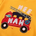 thumbnail image 5 of WIBACKER 2-7T Toddler and Little Boy's Fire Truck French Terry Cotton Crewneck Long Sleeve Sweatshirt - 1 Piece, 5 of 6