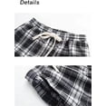 thumbnail image 6 of Womens Casual Plaid Baggy Jeans High Waisted Goth Grunge Pants Y2K Clothing Drawstring Pants Streetwear, 6 of 7