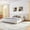 Beige + MDF, variant on King Size Extra Large Platform Bed, Soft Chenille Fabric Frame, Curved Headboard, Reinforced Electroplated Metal Legs, Flexible DIY Side Space Design-Beige