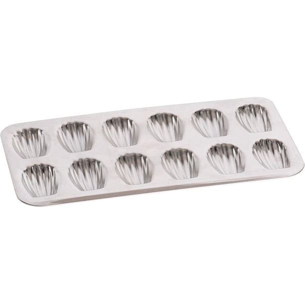 Molde para pasteles con revestimiento antiadherente y bandeja para hornear gruesa 12 Bandeja para hornear con revestimiento antiadherente grueso; conchas; pastel ; material reciclable - Dimensiones: 40x23x1,7cm JM