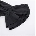 thumbnail image 6 of TIHLMK Casual Blouse Men Casual Fashion Pullover Long Sleeve Turndown Ruffled Renaissance Shirt Steampunk Trumpet Sleeve Top Black, 6 of 9