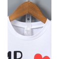 thumbnail image 2 of Heart & Letter Print Short Sleeve T-Shirt, Valentine's Gift For Young Boy, 2 of 6