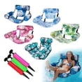 thumbnail image 4 of 1 Pack Inflatable Pool Float Chairs Adults Portable Heavy Duty Swimming Pool Adjustable Blow up Water Floating for Summer Beach Lake Party, 4 of 9