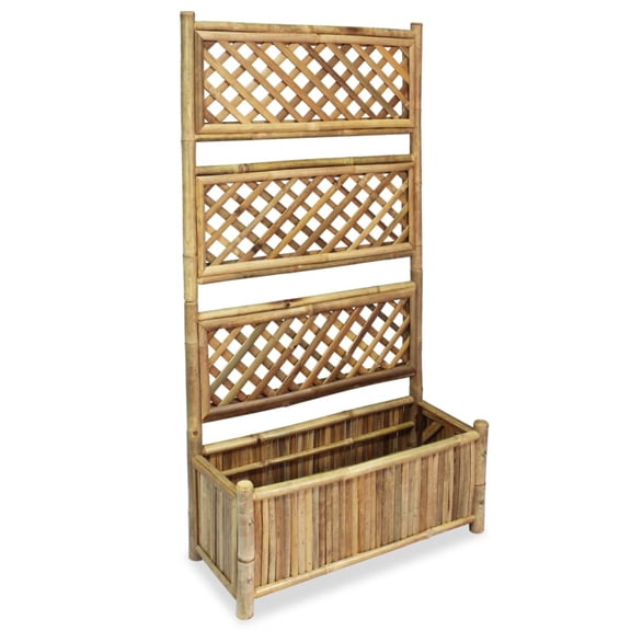 Casafoyer Garden Raised Bed with Trellis Bamboo 27.6"