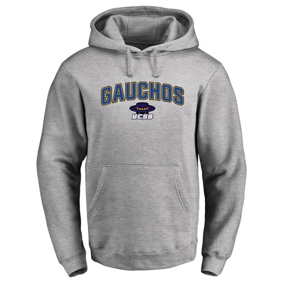 Men's Ash UC Santa Barbara Gauchos Proud Mascot Pullover Hoodie