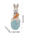thumbnail image 3 of Figurina de Conejo de Pascua de Resina, Decoración de Mesa, Adorno Azul/Rosa/Amarillo de 4.7 Pulgadas para Sala, Jardín, Estante o Regalo, 1 Pieza, 3 of 6