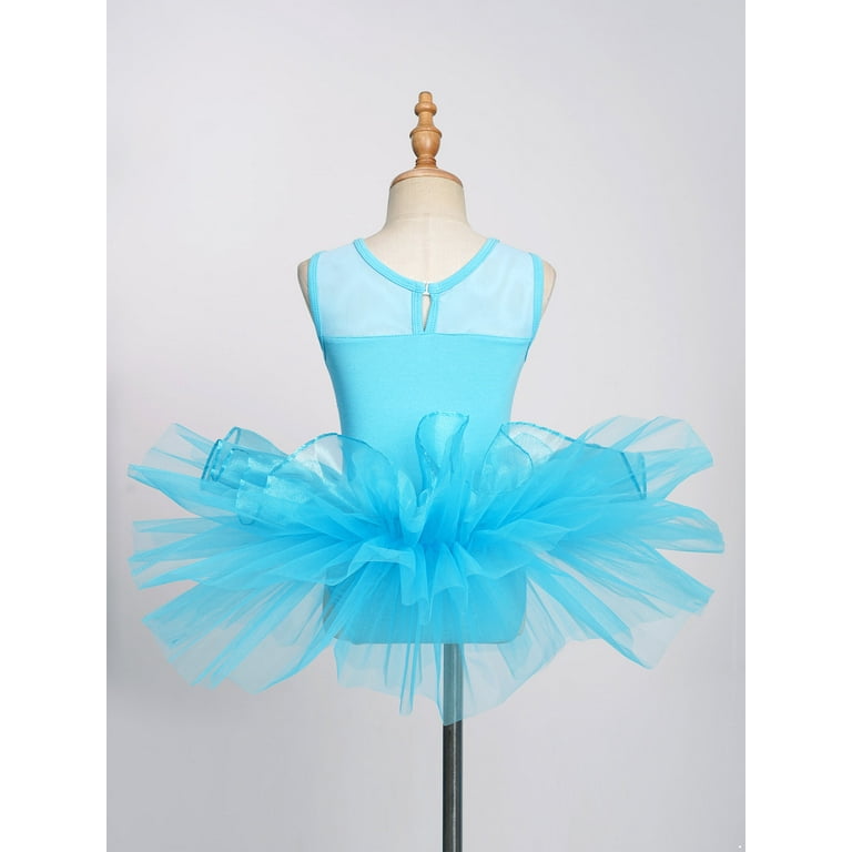 YEAHDOR Kids Girls Ballerina Costume Sequined Flower Ballet Dance