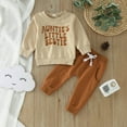 thumbnail image 2 of Gerichy Toddler Baby Boy Clothes Fall Winter Outfit, Toddler Boys Girls Long Sleeve Letter Prints T Shirt Pullover Tops Pants Outfits, 2 of 7