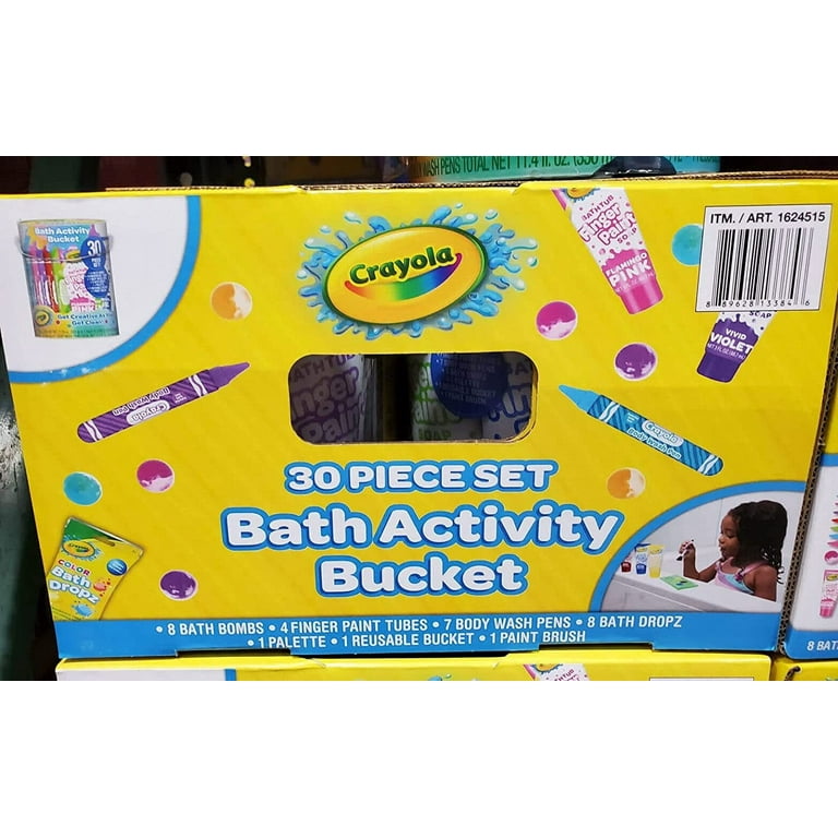 Crayola Bath Activity Bucket for Toddlers: 30 Piece Set with Bath Bombs,  Body Wash Pens, and More - Walmart.com, image size:768x768