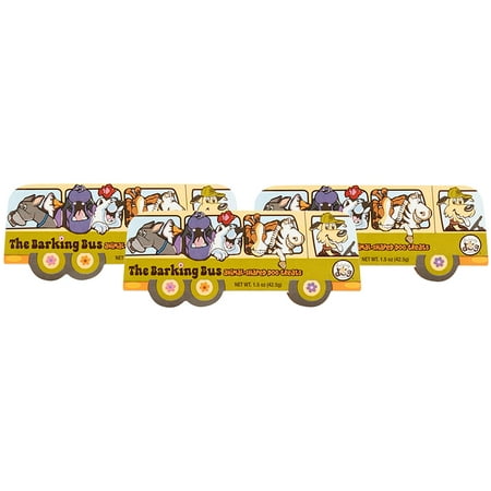 (3 Pack) Exclusively Dog Cookies The Barking Bus Animal-Shaped Dog Treats, 1.5