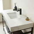 thumbnail image 3 of Funes 48" Single Sink Bathroom Vanity in Matte Black Frame White Top No Mirror, 3 of 8