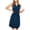 Dark Blue, variant on Babysbule Women Skirts Women's Solid Color Jumpsuit Short Skirt Off Shoulder Waist Sleeveless Dress