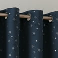 thumbnail image 2 of Deconovo Blackout Curtains Star Foil Print Grommet Curtain for Bedroom 52W x 54L inch Navy Blue, 2 of 4