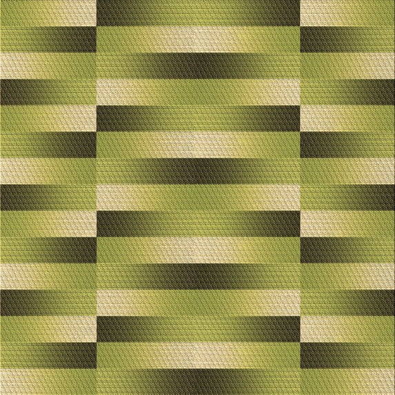 Ahgly Company Indoor Square Patterned Olive Green Area Rugs, 8' Square