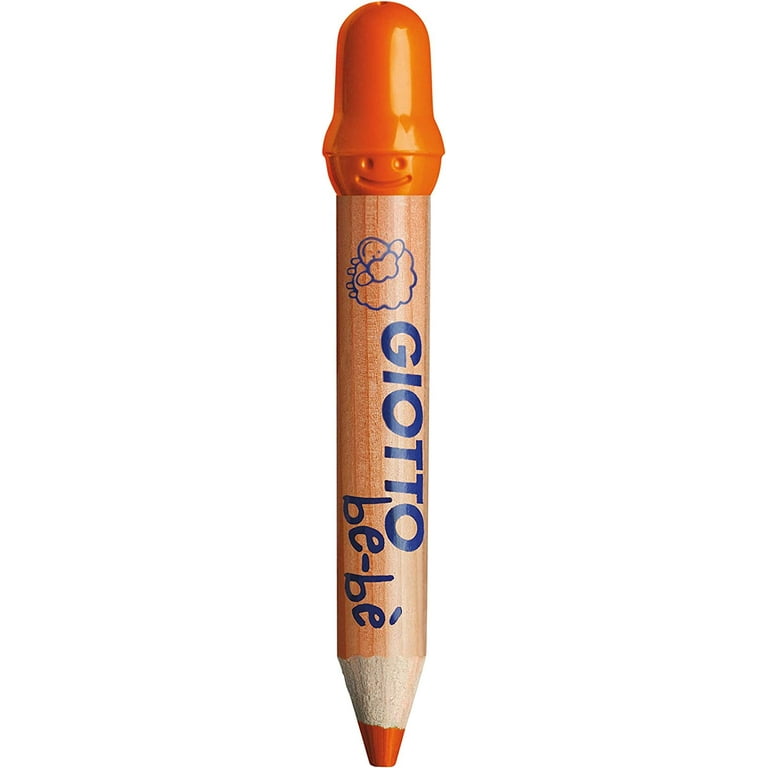 Giotto Be Be Super Large Giant Colored Pencils - Pack of 12 with Large  Pencil Sharpener 