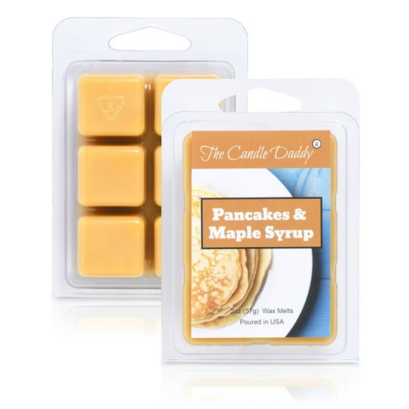 5 Pack - Pancakes & Maple Syrup - Sticky and Sweet Pancake Scented Melt- Maximum Scent Wax Cubes/Melts - 2 Ounces x 5 Packs = 10 Ounces